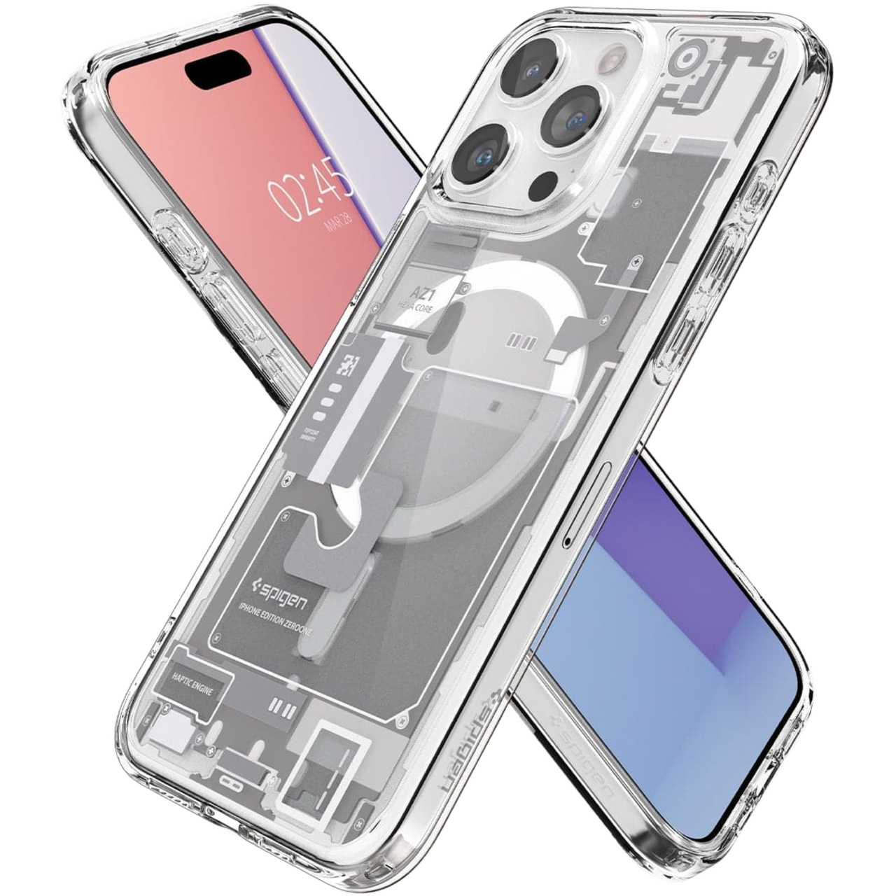 Чехол накладка Spigen U.H.MAG Zero One Case with MagSafe for iPhone 15 Pro Max White (ACS07034) - фото 9