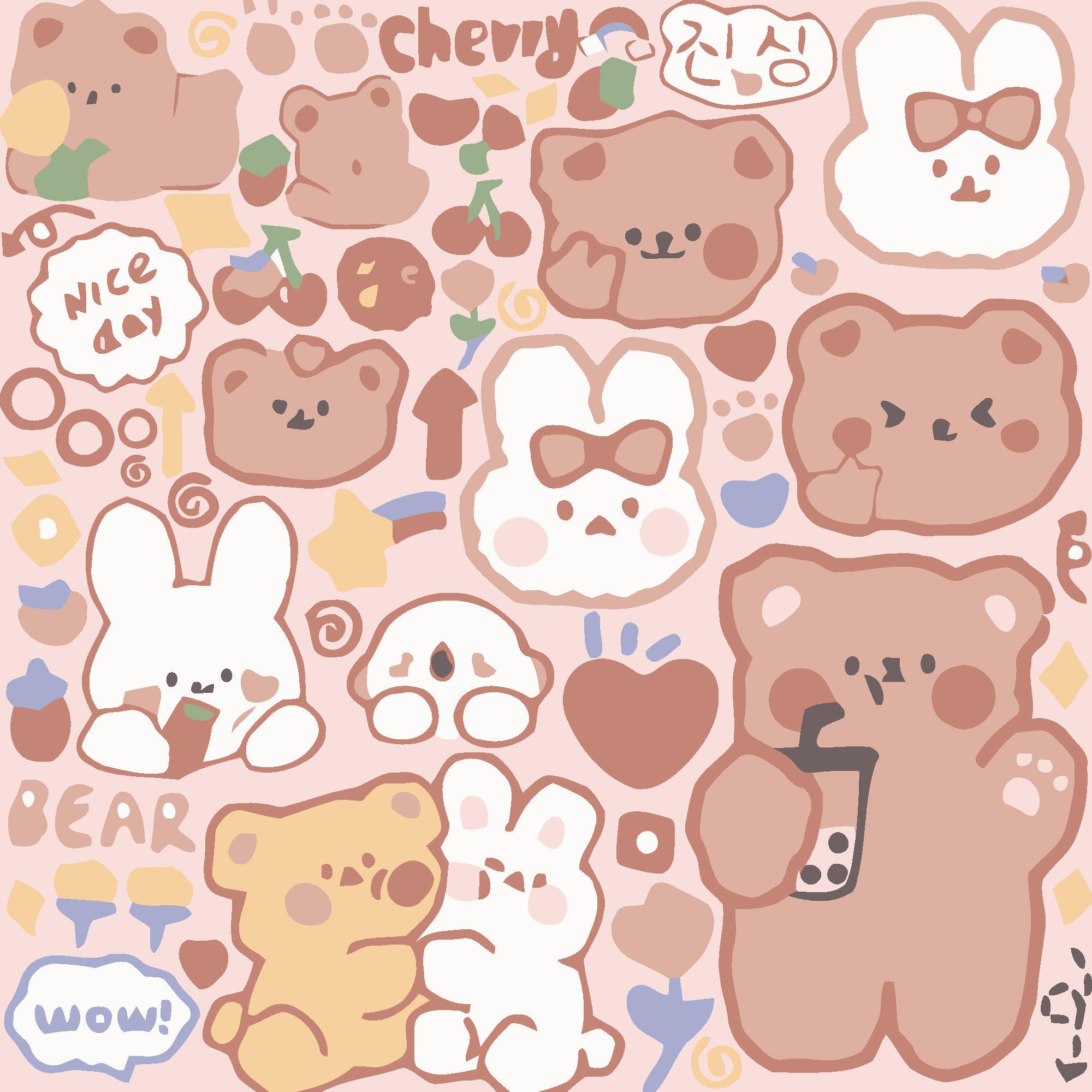 Картина по номерам Strateg Милость мишек 20x20 см (Str-HH7109)