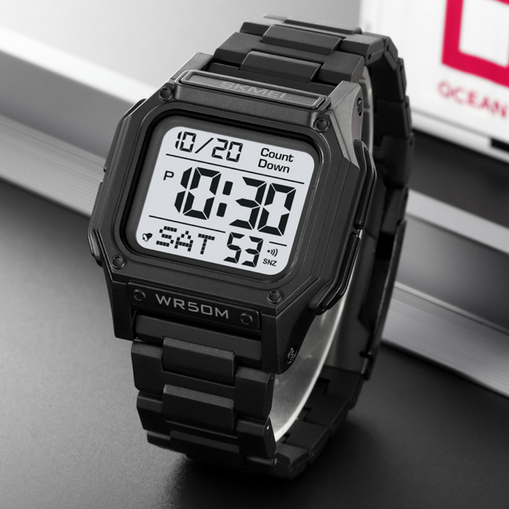 Наручний годинник чоловічий Skmei спортивний з підсвічуванням водонепроникний Чорний (2264) - фото 7 Наручний годинник чоловічий Skmei спортивний з підсвічуванням водонепроникний Чорний (2264) - фото 7