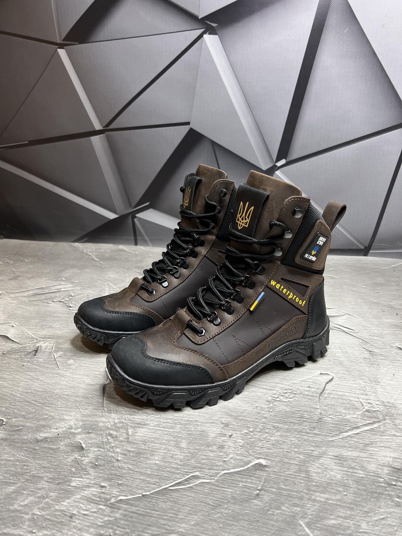 Берці чоловічі із натурального нубука демісезонні р. 40 Brown