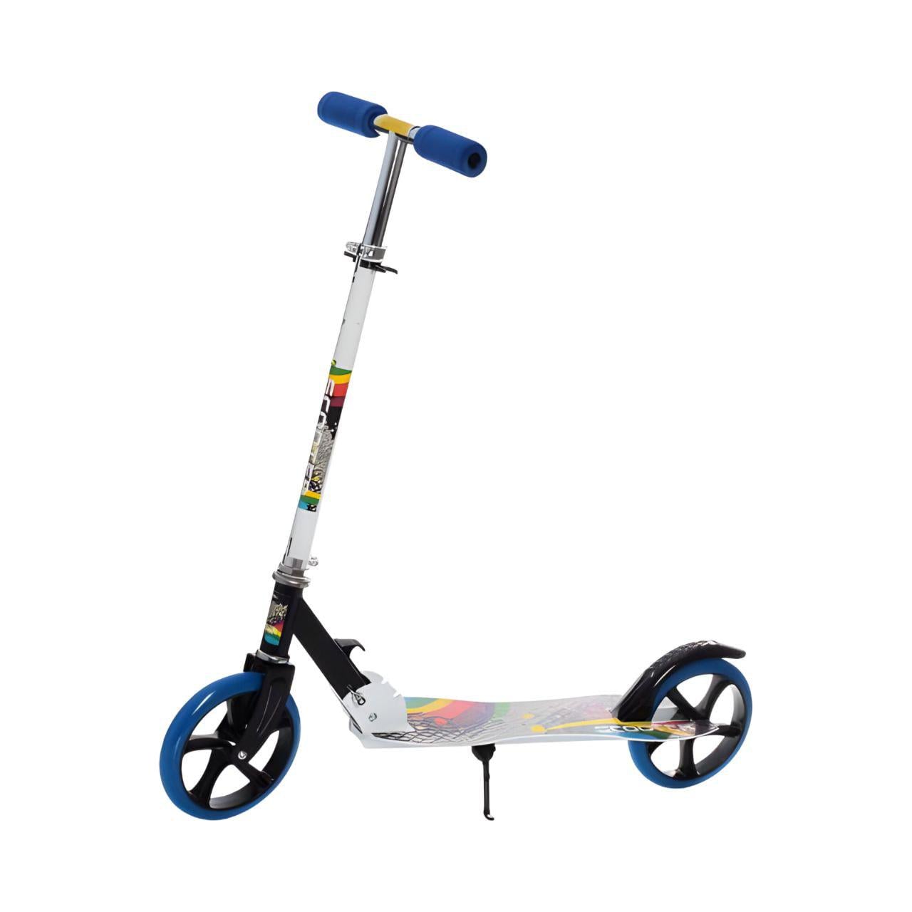 Городской самокат SR 2-050-1-WBL складной стальной с регулируемым рулем подставкой Синий (26485315)