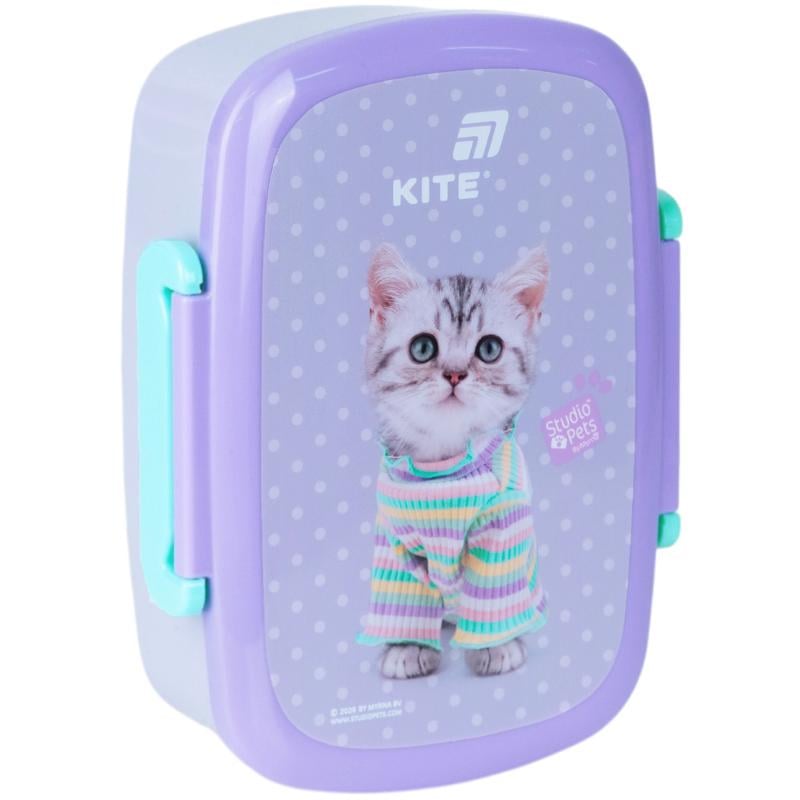 Ланчбокс для еды KITE Studio Pets с принадлежностями и дополнительной емкостью 750 мл (SP26-163)