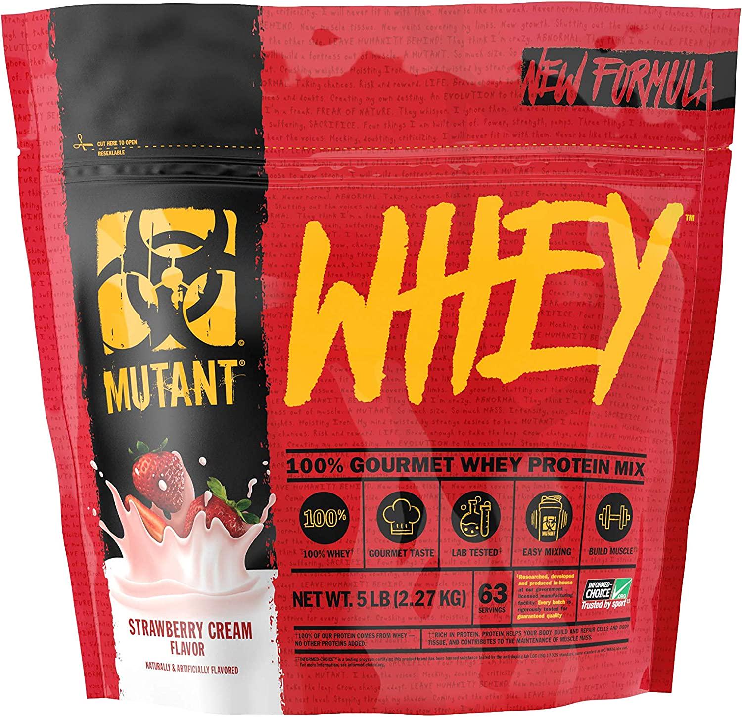 Протеїн Mutant Whey 2270 g Core Series Strawberry Cream - фото 1 Протеїн Mutant Whey 2270 g Core Series Strawberry Cream - фото 1