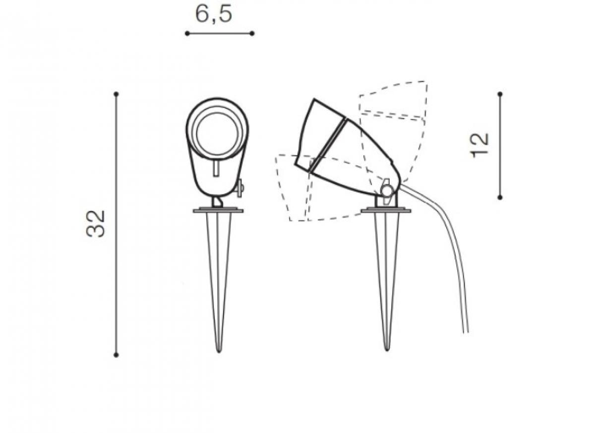 Світильник ґрунтовий на ніжці Gard-SP63 Led 6W 3K 45D IP65 - фото 4