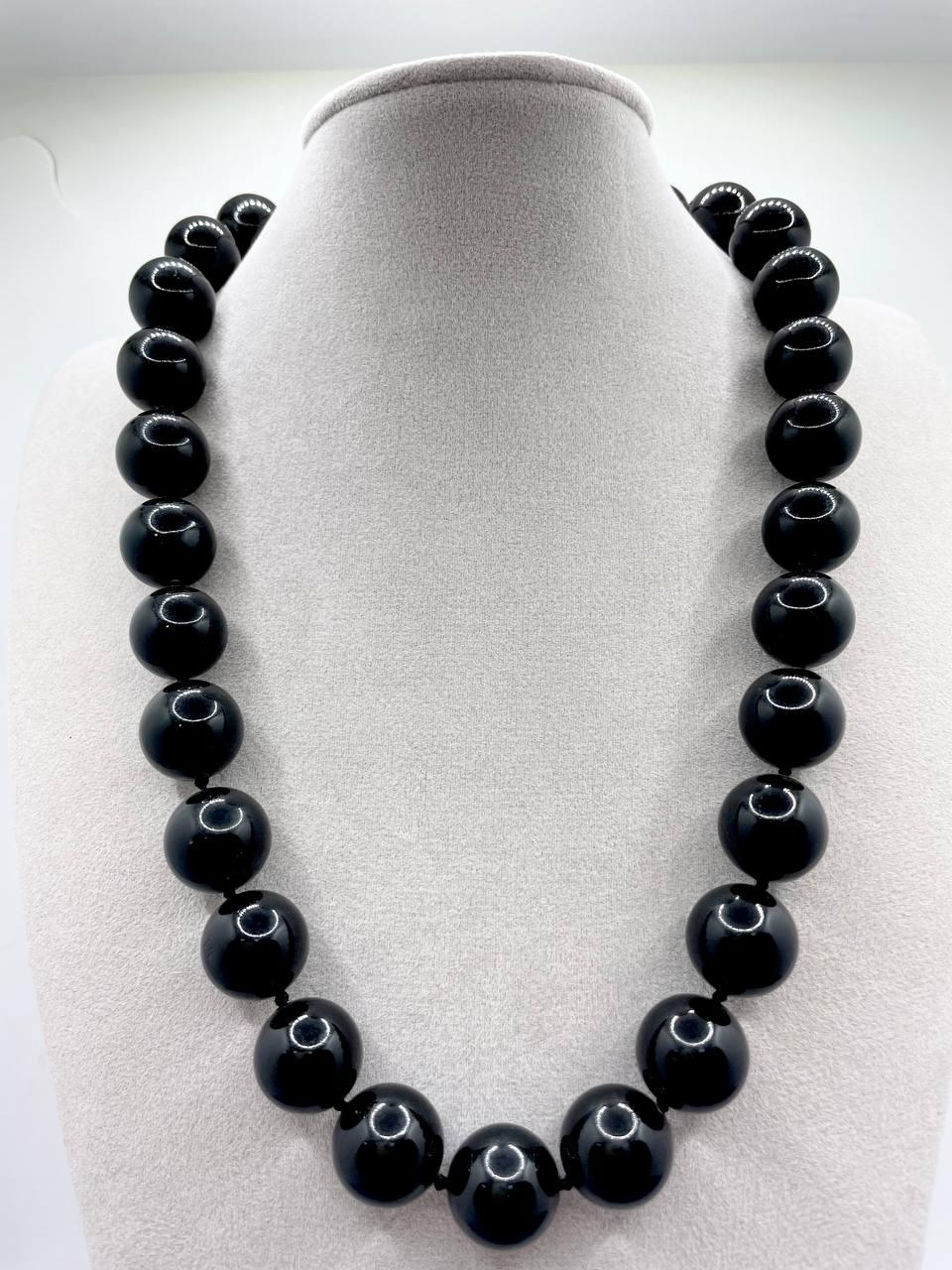 Бусы майорка тонированное 45 см Черный (9282)