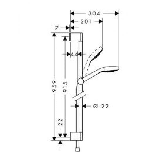 Душовий набір Hansgrohe Croma Select E Multi shower 26590400 (31284) - фото 2