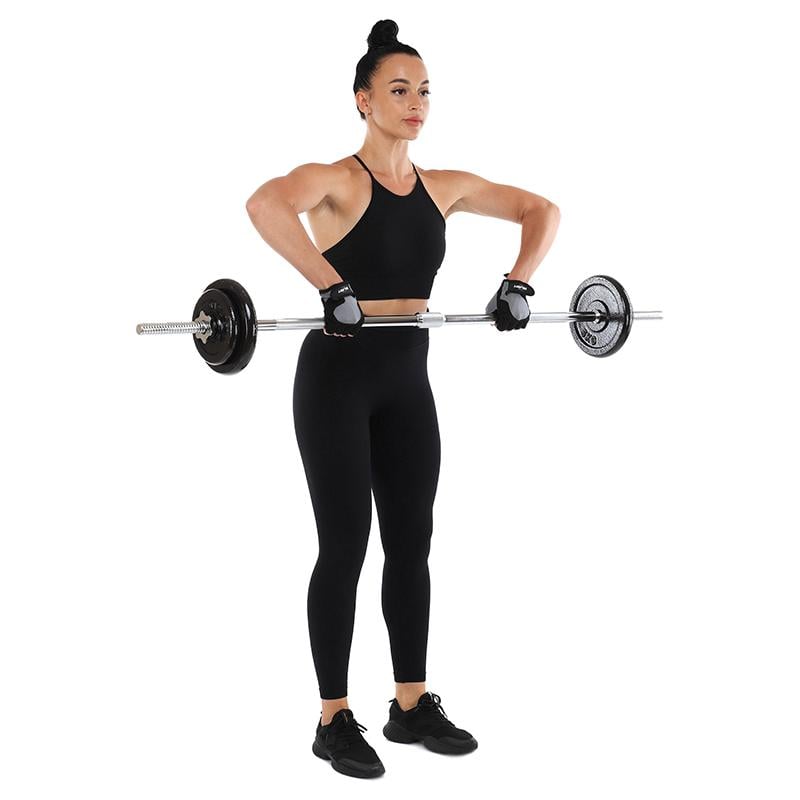 Набор гантелей со штангой 3в1 в кейсе TA-9641 25 кг Серебряный (56363258) - фото 21