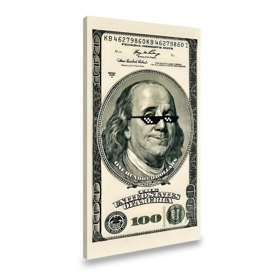 Картина на холсте Плакат сто долларов 80x40 см (203VP_L)