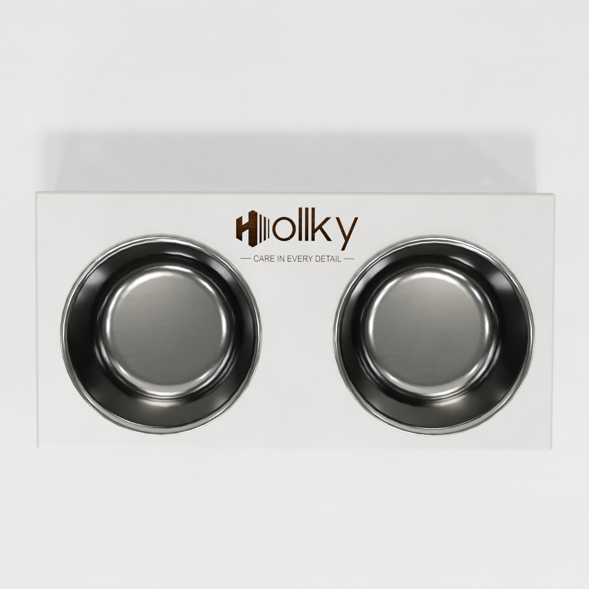 Миски на подставке для маленьких собак и котов Hollky Base S 2х0,45 л (BS-36187-WHWH) - фото 2 Миски на подставке для маленьких собак и котов Hollky Base S 2х0,45 л (BS-36187-WHWH) - фото 2