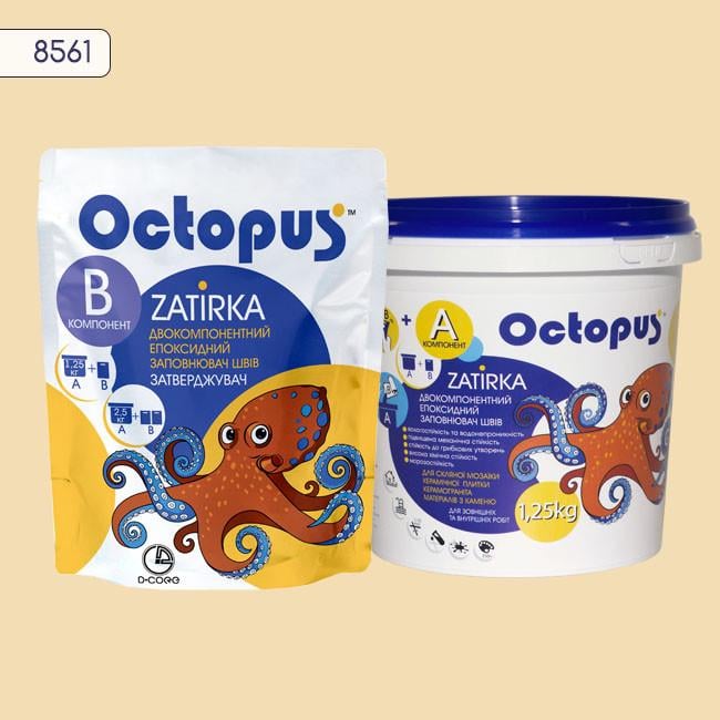 Затирка для плитки Octopus Zatirka 8561 епоксидна 1,25 кг