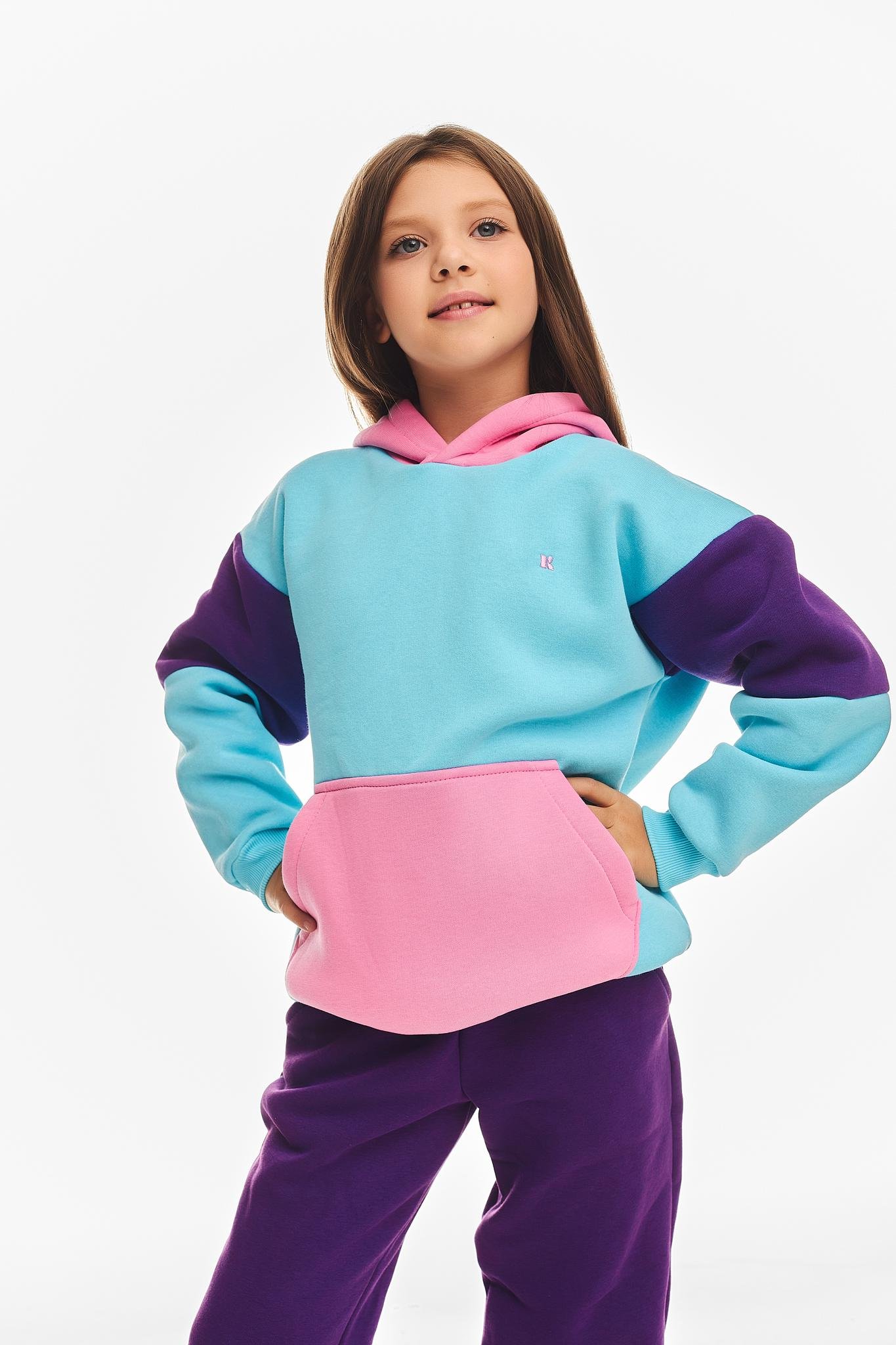 Спортивный костюм детский Kindamor Snug Princess флисовый 116 см Фиолетовый с голубым (753710706) - фото 6