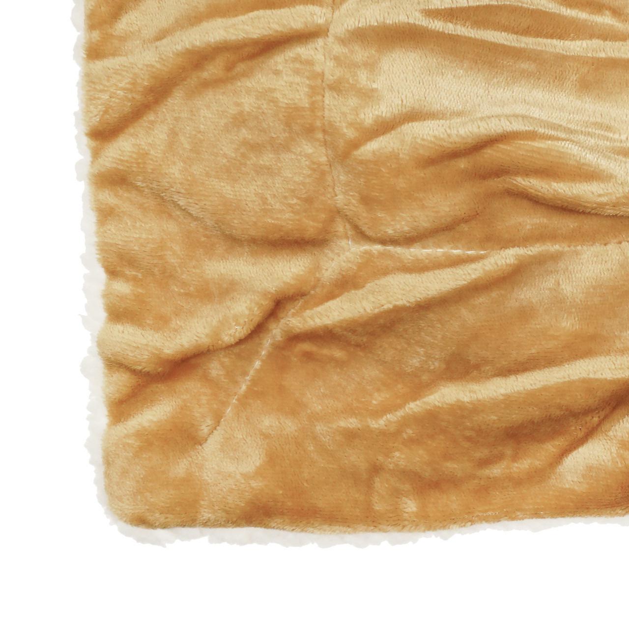 Покривало на ліжко двоспальне Suave Sherpa Throw 220x200 см Світло-коричневий (1009140-LightBrown) - фото 7