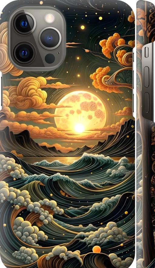 Чехол на iPhone 12 Pro Max Арт волны (6332m-2054-42517)