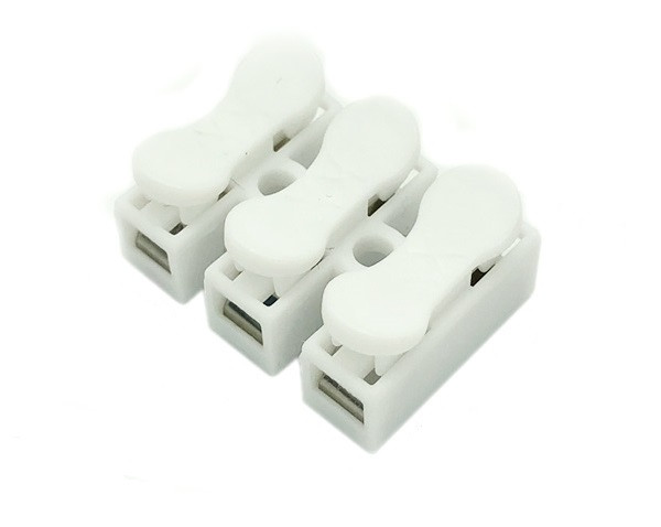 Колодка клеммная самозажимная 10A 3pin-3pin 250 Вт (28509) Колодка клеммная самозажимная 10A 3pin-3pin 250 Вт (28509)