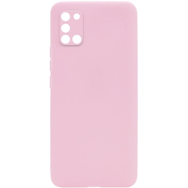 Силиконовый чехол Candy Full Camera для Samsung Galaxy A31 Розовый / Pink Sand