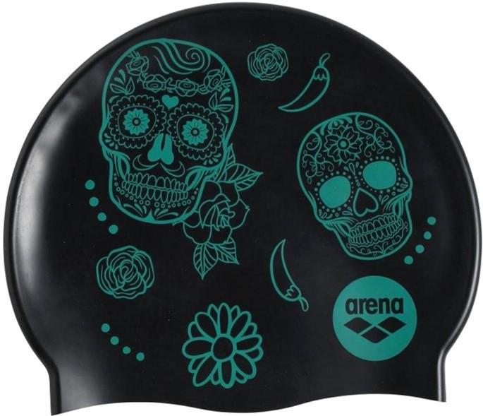 Шапка для плавания Arena Print JR Osfm Черный/Зеленый (94171-227)