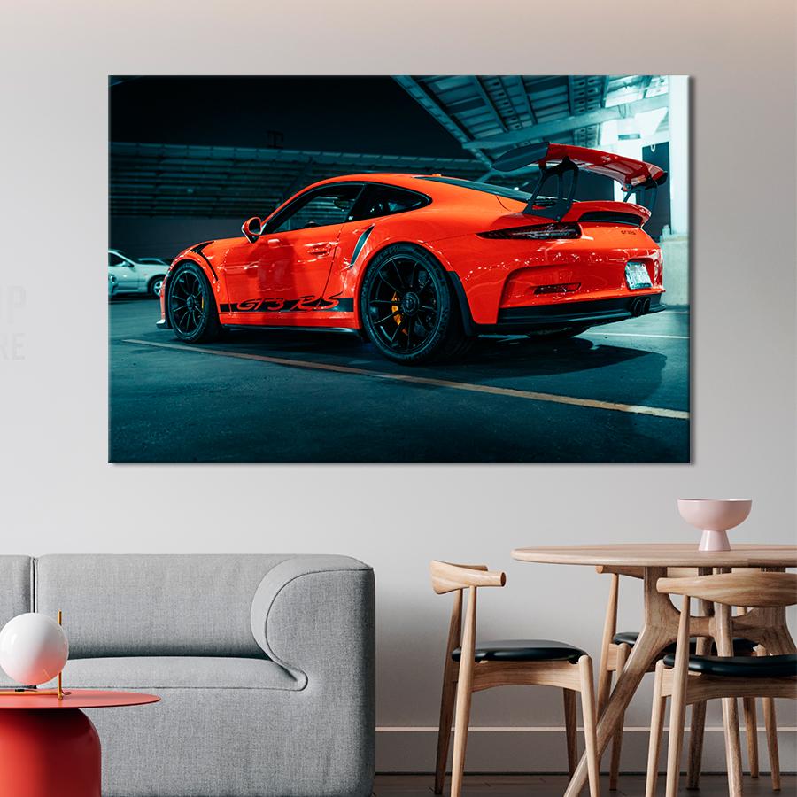 Картина Автомобиль Автомобиль класса люкс Porsche 911 GT3 RS 80x54 см (A1197-1)
