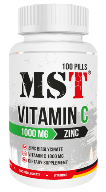 Витамин С и Цинк Бисглицинат MST Vitamin C 1000 Zinc Chelate 100 таблеток