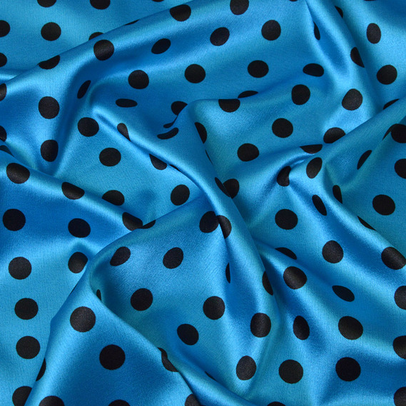 Ткань Ideia Горохи атлас 1,45 м Blue (2200004112930)