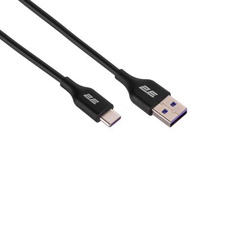 Кабель Glow 2E 2E-CCAC-BL USB-A-USB-C 1 м Чорний (582392) - фото 3