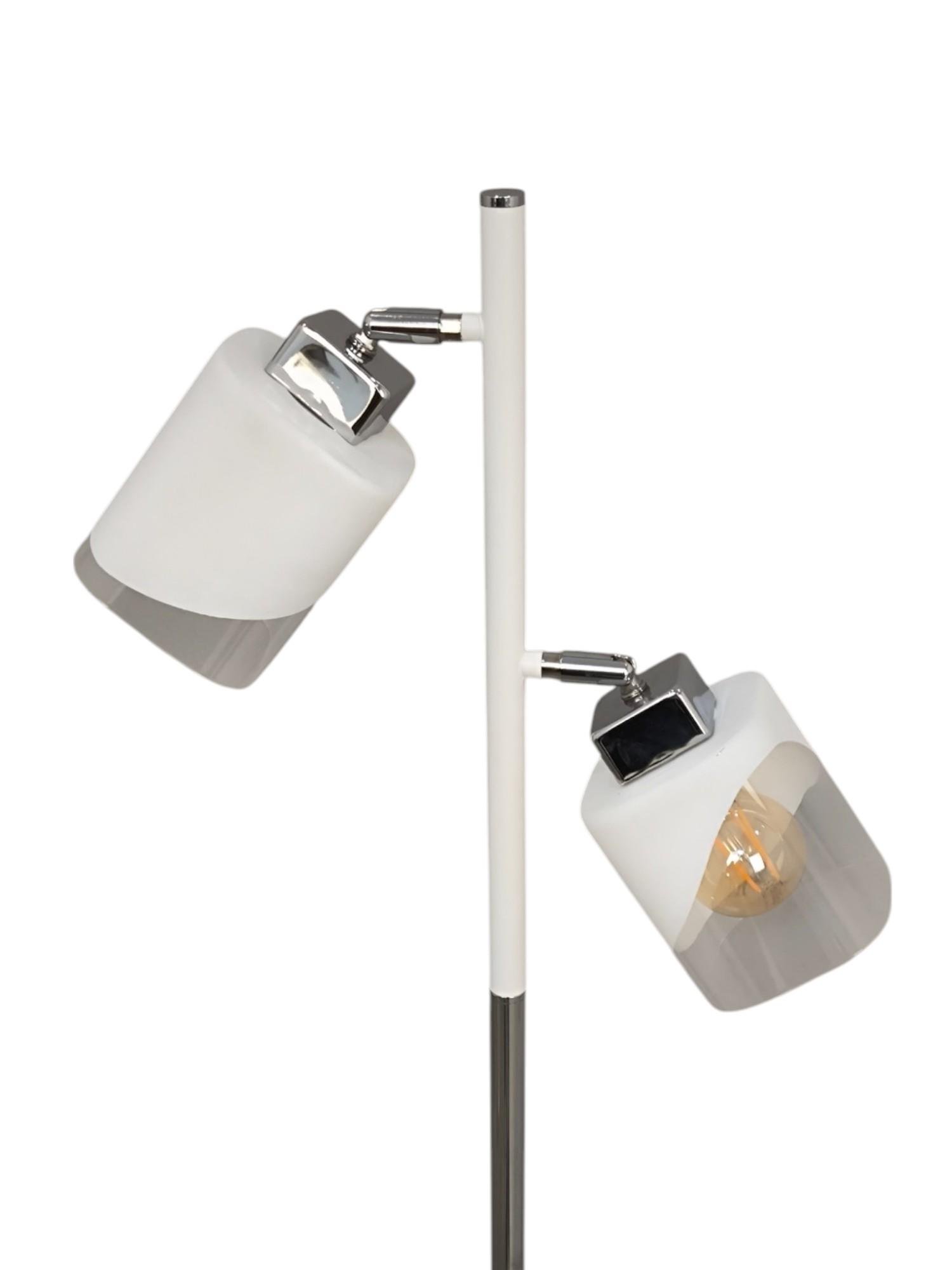 Торшер LK-727F/2 E27 WH+CH (25-427) - фото 2 Торшер LK-727F/2 E27 WH+CH (25-427) - фото 2