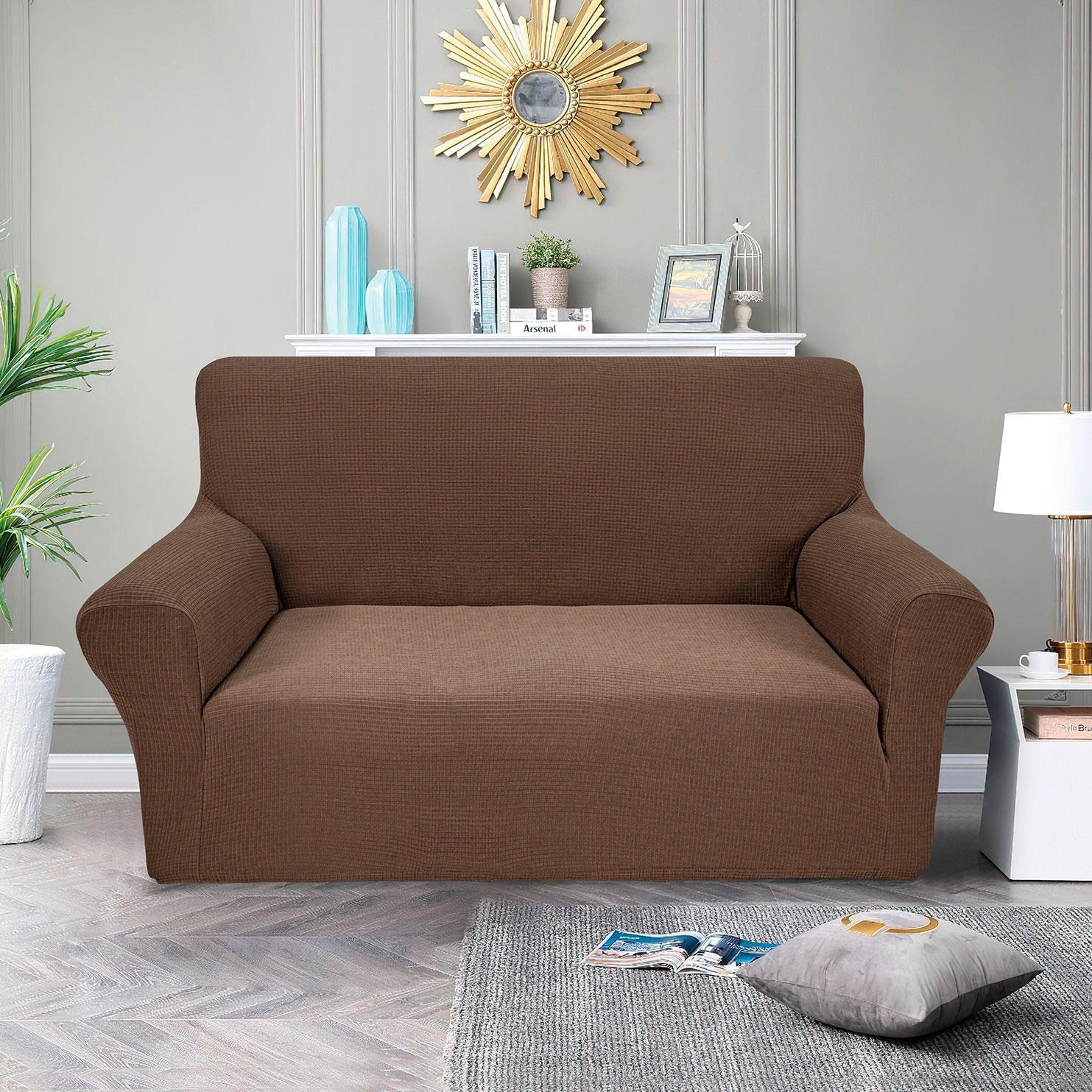 Чохол на диван двомісний Love You Corn Fleece Коричневий (81187)