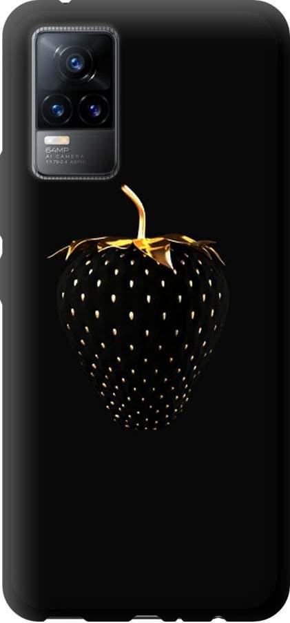 Чехол на Vivo V21E Черная клубника (3585b-2375-42517)