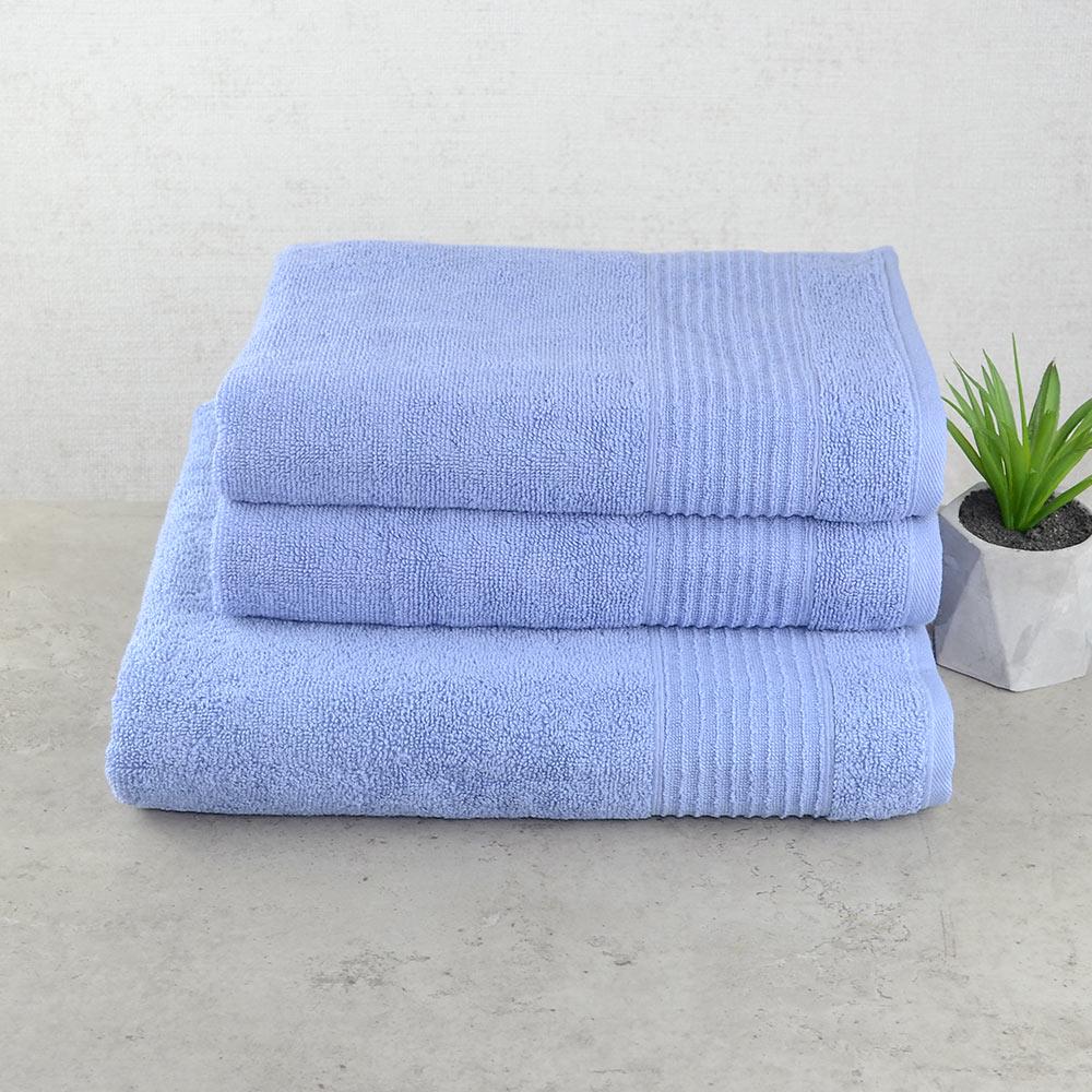 Комплект махровых полотенец GM Textile Line 50х90/70х140 см 3 шт. Светло-синий