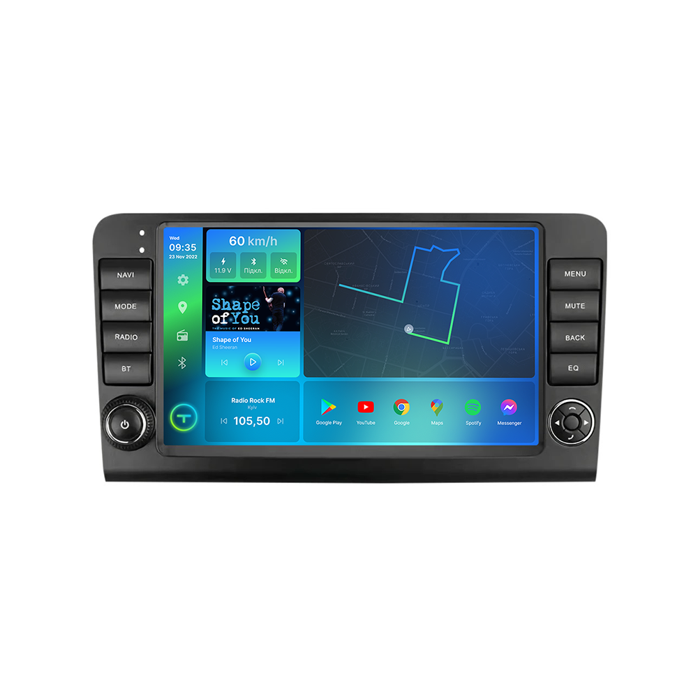Автомагнітола штатна Torssen F9232 для Mercedes ML-class W164 2005-2011 р. 4G/Carplay/DSP с кнопками 2/32 GB 9" (202304430)