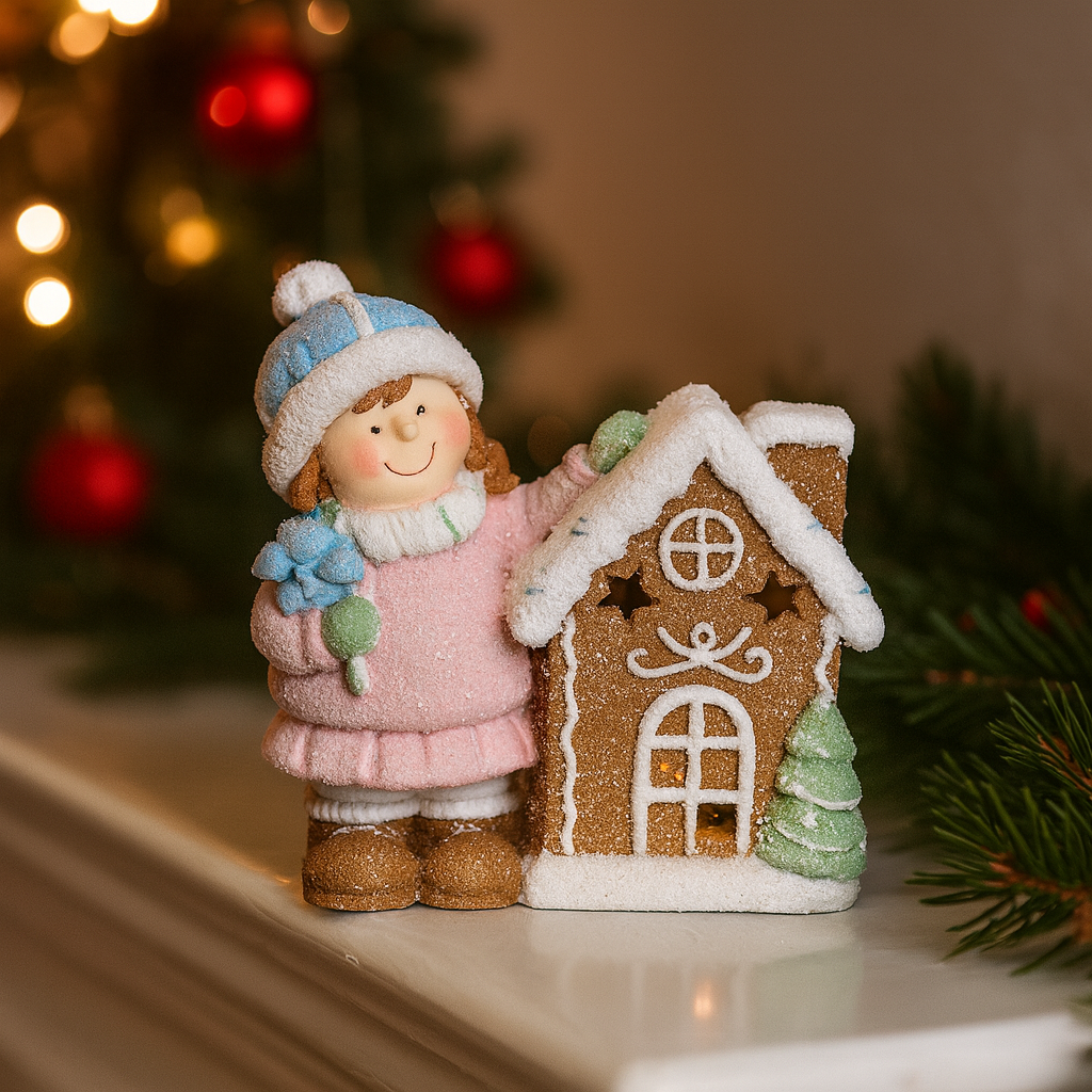 Фигурка с подсветкой Девочка с пряничным домиком CR-6-4 15х8х16 см (29912938) Фигурка с подсветкой Девочка с пряничным домиком CR-6-4 15х8х16 см (29912938)
