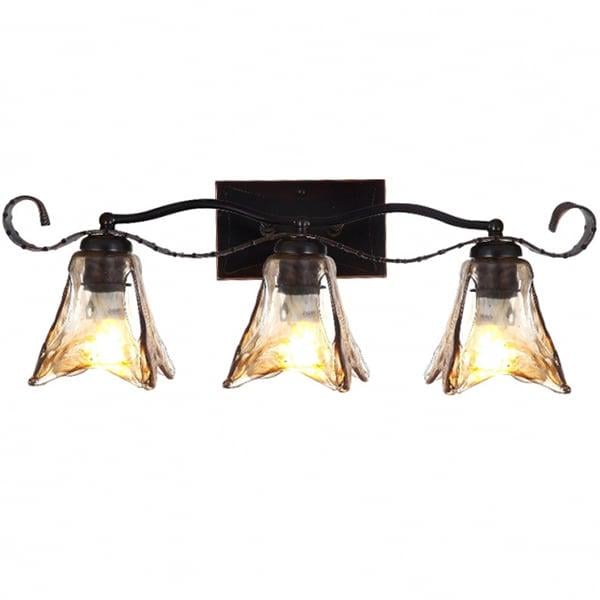 Бра настінне Flora 3 скляних плафона медового кольору (YA003/3W)