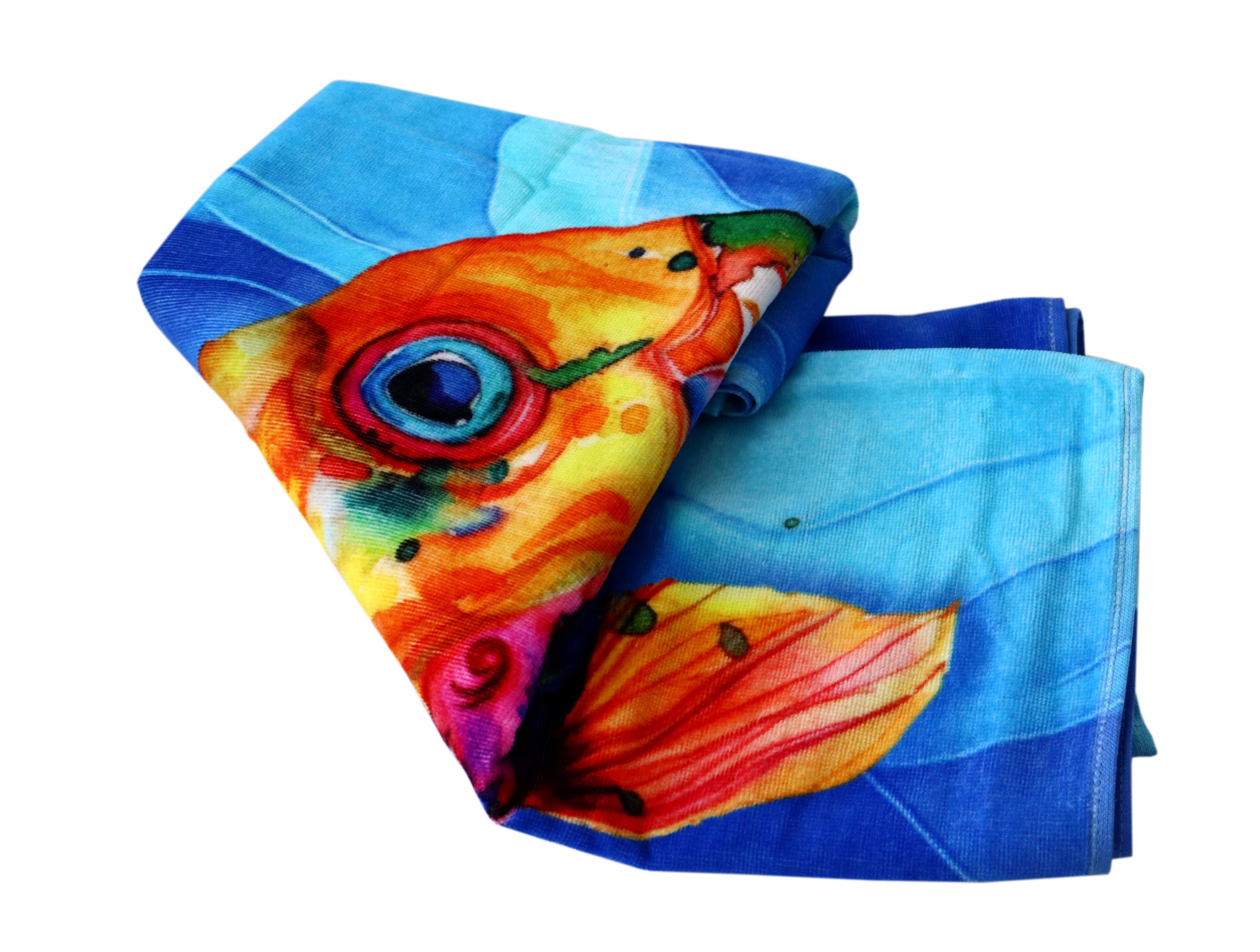 Полотенце пляжное Maisonette Goldfisch 75х150 см 350 г/м2 - фото 2