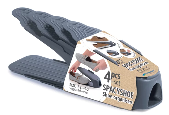 Набір органайзерів для взуття Prosperplast Spacyshoe Set р. 38-45 Антрацитовий