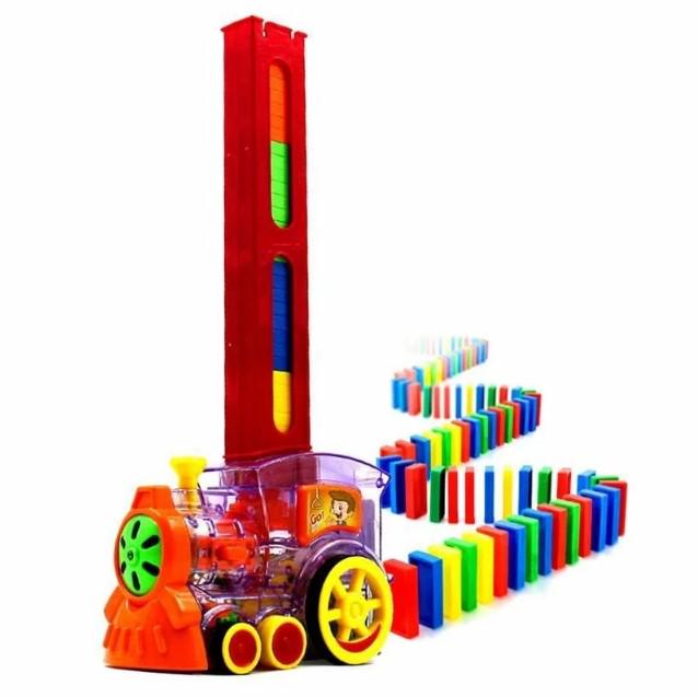 Игрушечная машинка конструктор Domino Happy Truck 60 деталей с подсветкой и звуками (14284662)