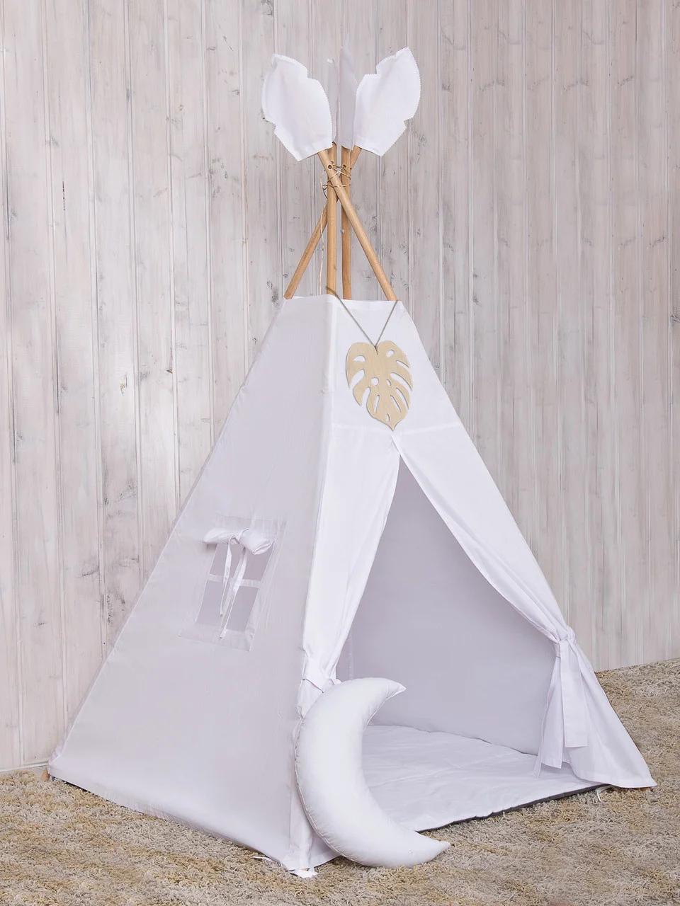 Вигвам детский с подушкой Белое Перо 100x100x150 см Вигвам детский с подушкой Белое Перо 100x100x150 см