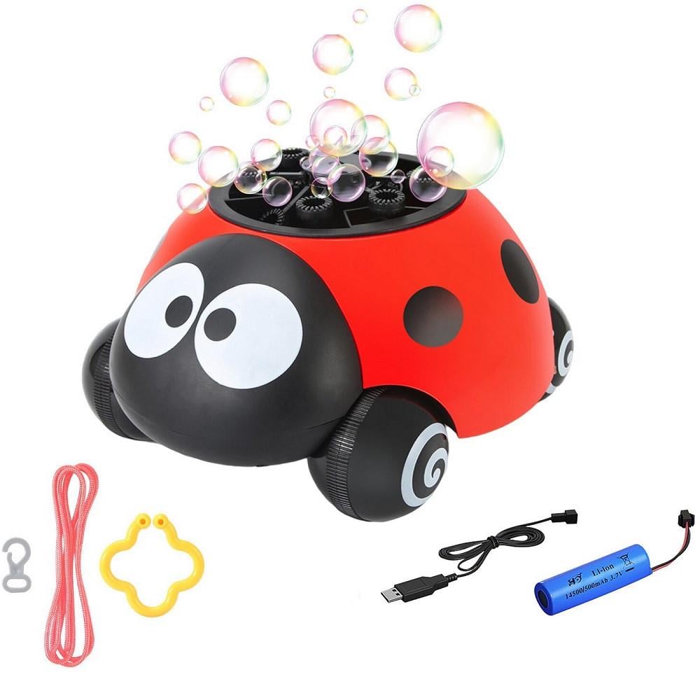 Мыльнопузырчатая машинка Bubble Machine Божья коровка с подсветкой для детей (37986387)