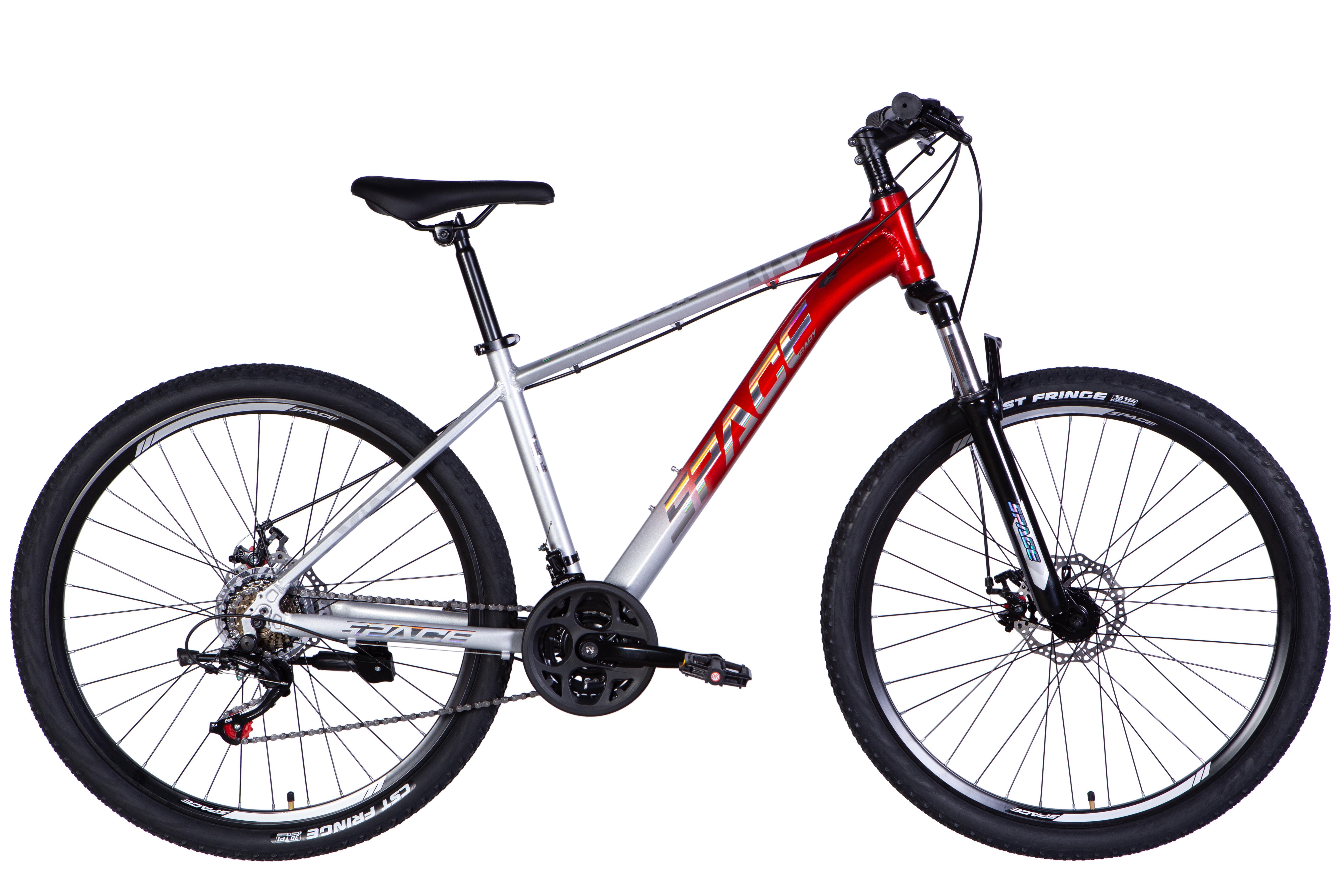 Велосипед SPACE 2025 PHAETON DD FR AL 27,5" рама 17" Сріблясто-червоний (OPS-SP-27.5-032)
