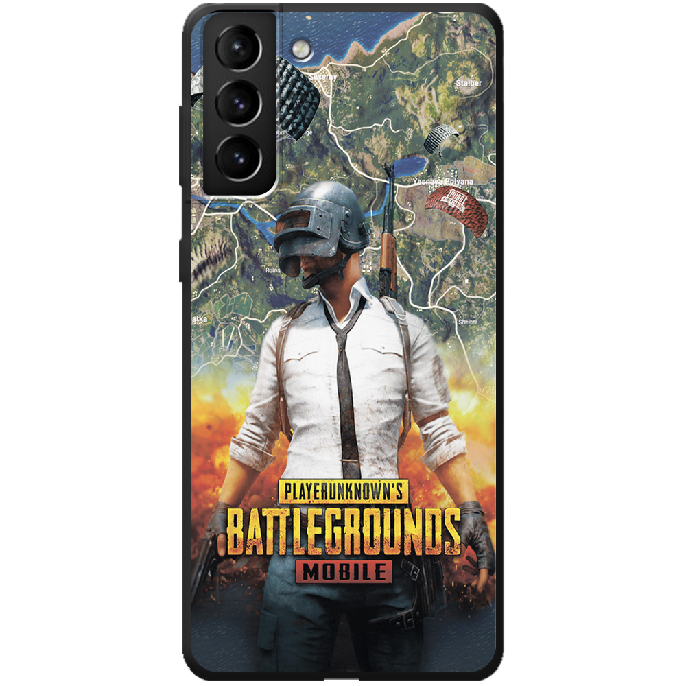 Чохол BoxFace Samsung G996 Galaxy S21 Plus PUBG Mobile Чорний силікон (41718-up2309-44006)