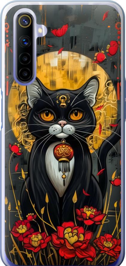 Чехол на Realme 6 China Cat (6134t-1913-42517) Чехол на Realme 6 China Cat (6134t-1913-42517)