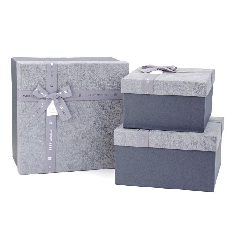 Набор подарочных коробок Stenson R33314B Miss you 19х19х10/17х17х8/15х15х7 см. 3 шт.