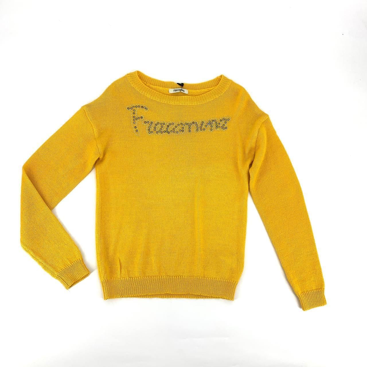 Кофта Fracomina 1224 140-146 см 10-12 років Темно-жовтий/стрази (32540073)