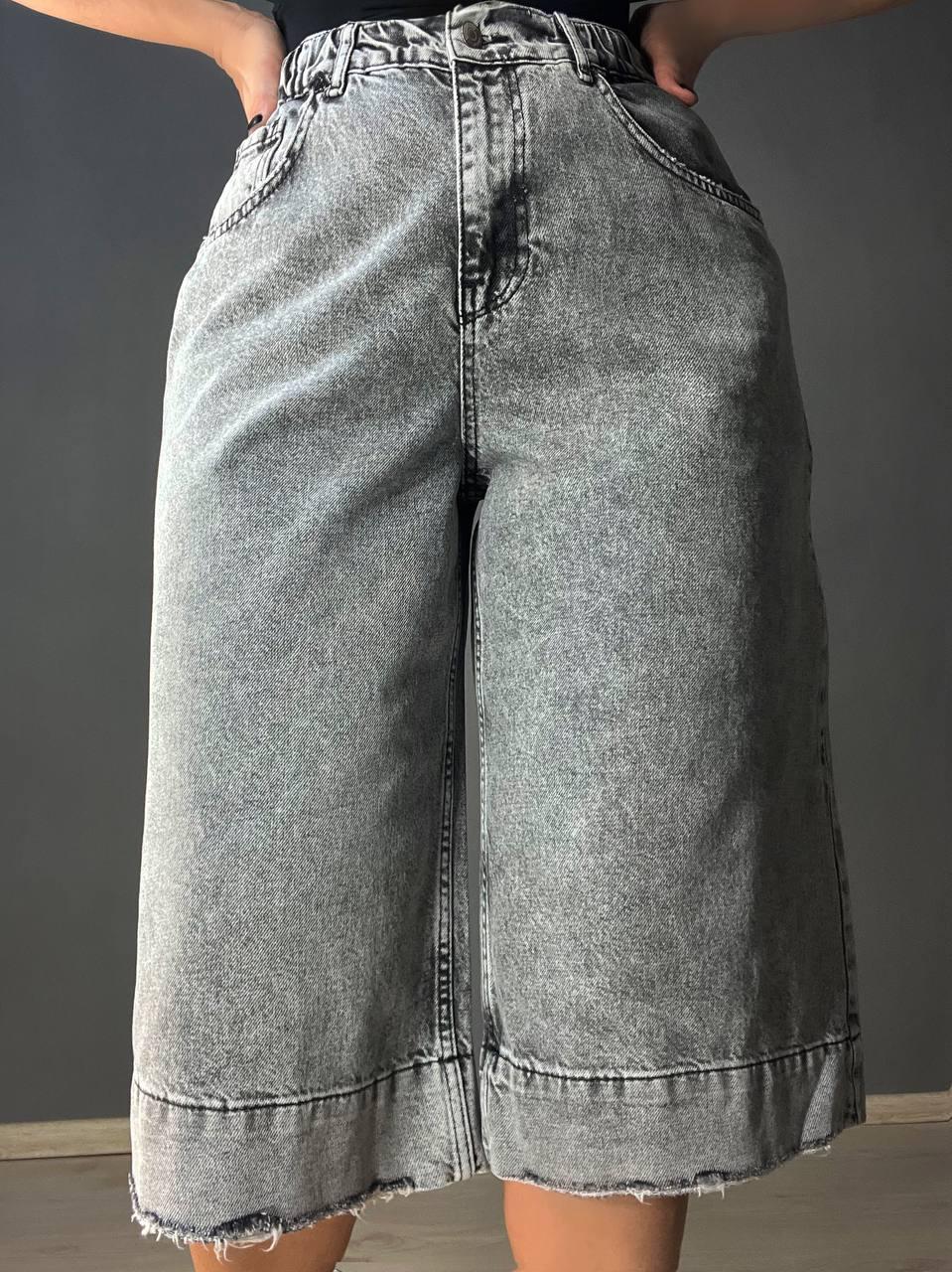 Шорти жіночі джинсові Sherocco 393 бермуди довгі р. 25 Сірий (26755954)