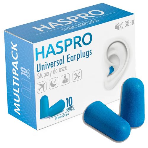 Беруши для сна пенные HASPRO MULTI10 SNR 38 дБ Синий 10 пар (1120-02)