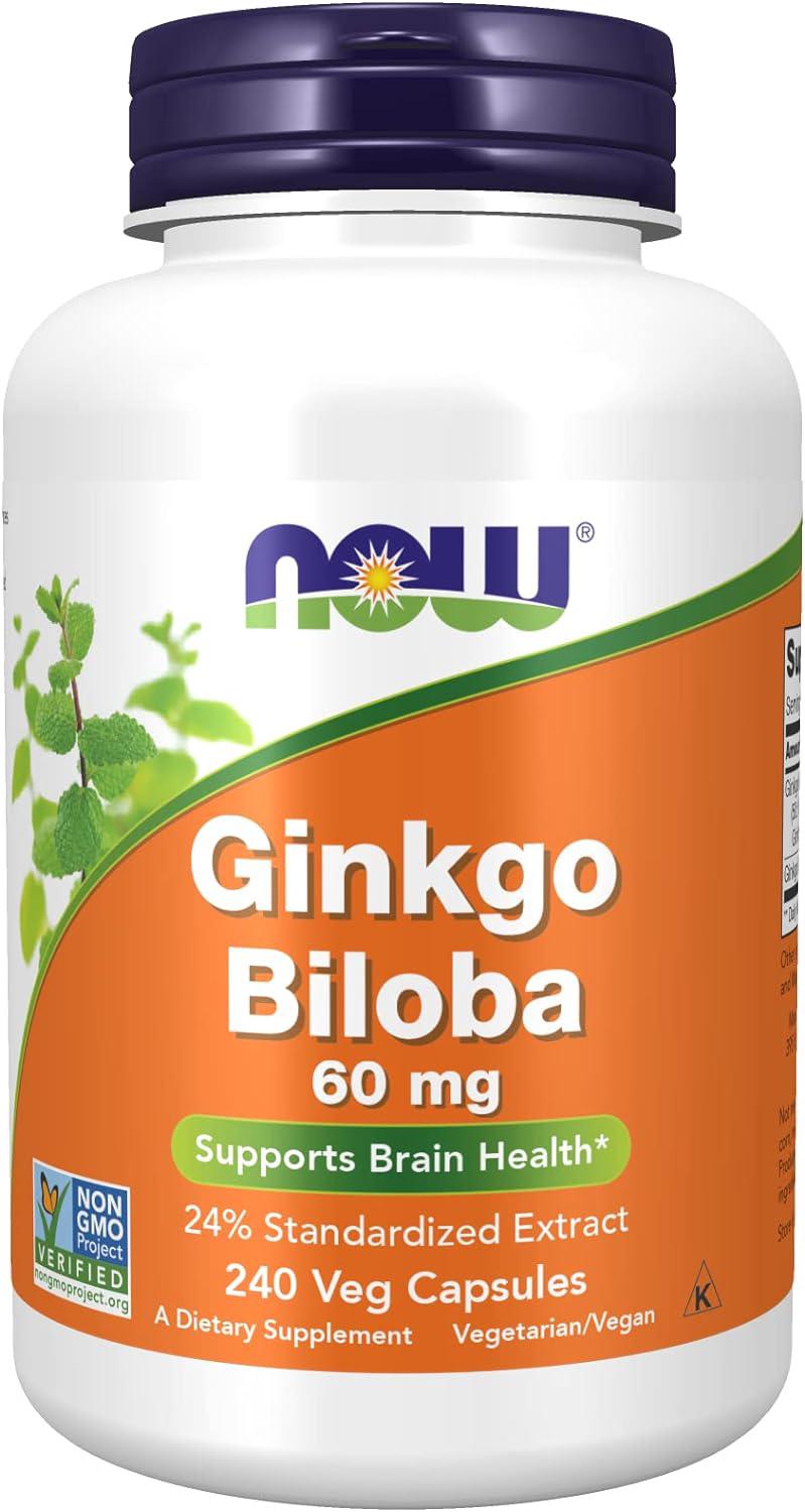 Добавка натуральная Гинкго Билоба NOW Ginkgo Biloba 240 caps 60 мг