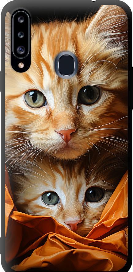 Чехол на Samsung Galaxy A20s A207F Котики 2 (5664b-1775-42517)