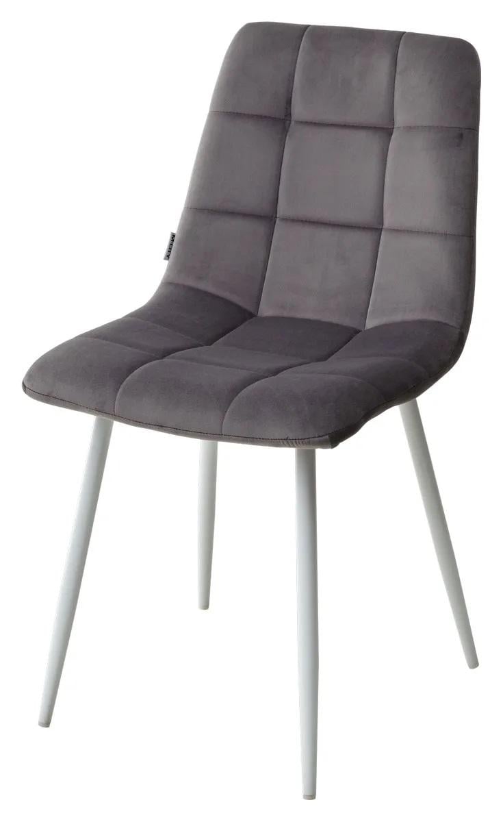 Стул кухонный Мікс Меблі Чили микрофибра MF-08B Белый/Светло-серый (45247)