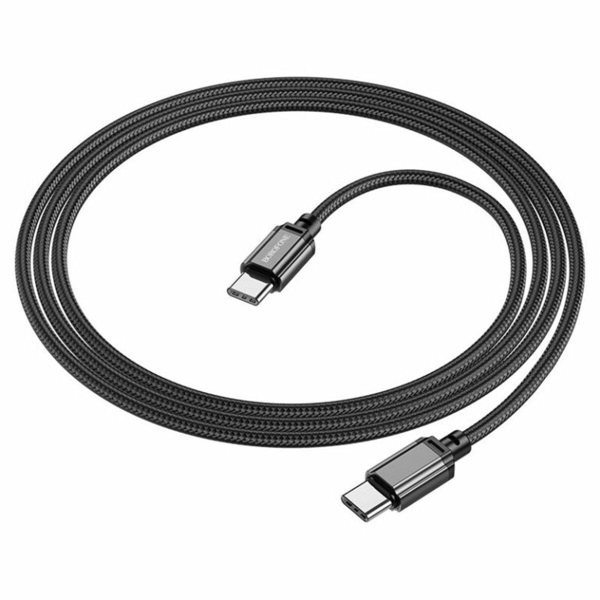 Кабель Borofone BX87 Sharp 60W charging data cable Type-C/Type-C Black