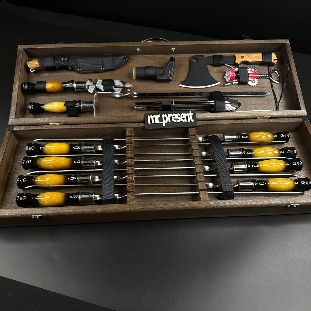 Набор шампуров в кейсе Лесной 2M