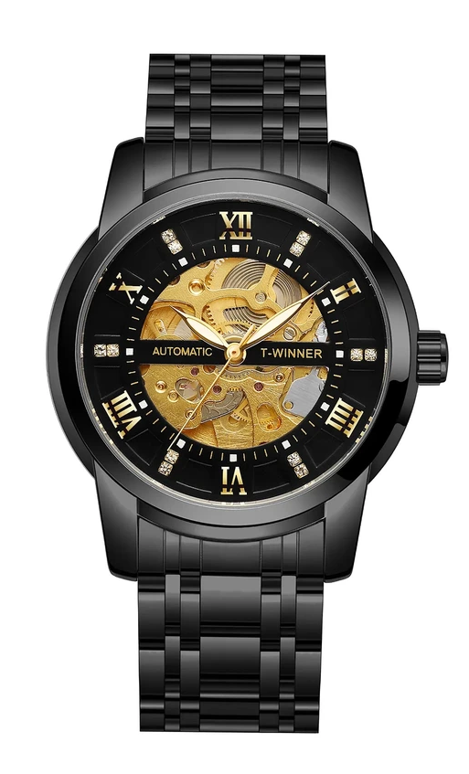 Наручний годинник Forsining 8241 All Black Steel Наручний годинник Forsining 8241 All Black Steel