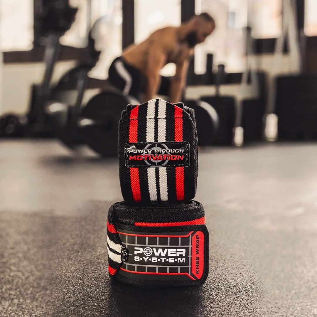 Бинты на колени Power System PS-3700 Knee Wraps пара Red/Black (A-012092) - фото 3